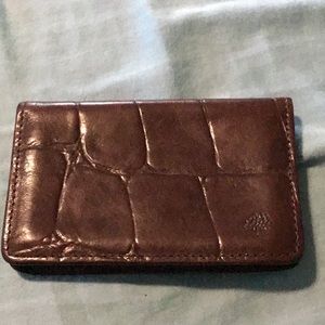 Mulberry brown Congo leather card case
